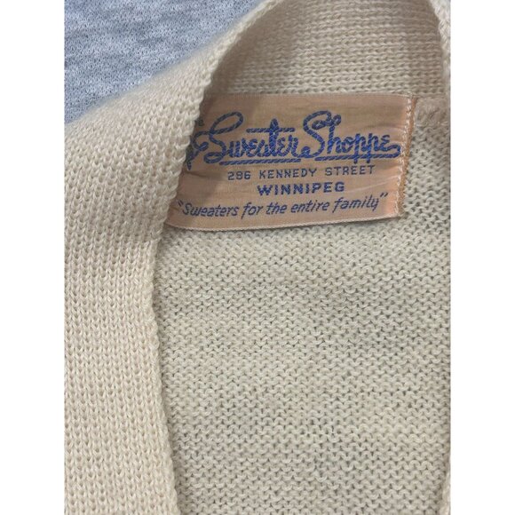 Sweater Shoppe Cardigan Sweaters Men's Size Medium Long Sleeve Tan - Picture 2 of 11